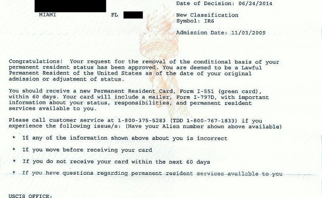 Aplicación Para Quitar Condición a la Residencia 4 Años Tarde